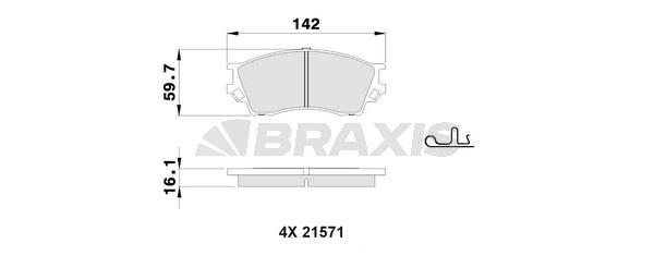 Braxis AB0515 Тормозные колодки дисковые, комплект AB0515: Отличная цена - Купить в Польше на 2407.PL!