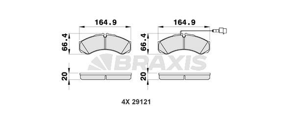 Braxis AB0477 Brake Pad Set, disc brake AB0477: Buy near me in Poland at 2407.PL - Good price!