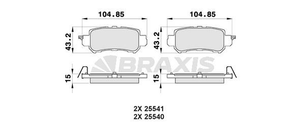 Braxis AB0470 Тормозные колодки дисковые, комплект AB0470: Отличная цена - Купить в Польше на 2407.PL!
