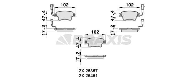 Braxis AB0469 Brake Pad Set, disc brake AB0469: Buy near me in Poland at 2407.PL - Good price!