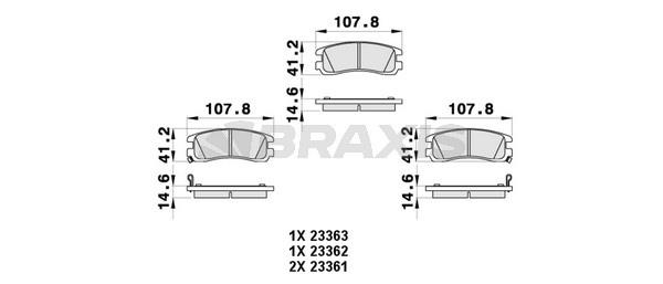 Braxis AB0460 Brake Pad Set, disc brake AB0460: Buy near me in Poland at 2407.PL - Good price!