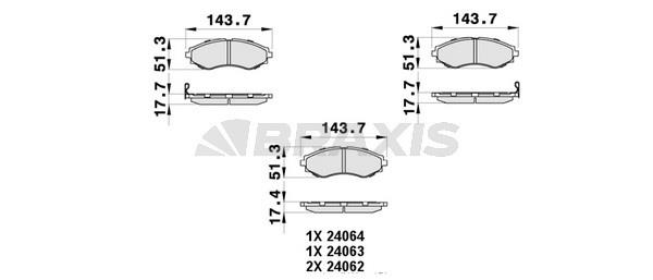 Braxis AB0447 Тормозные колодки дисковые, комплект AB0447: Отличная цена - Купить в Польше на 2407.PL!