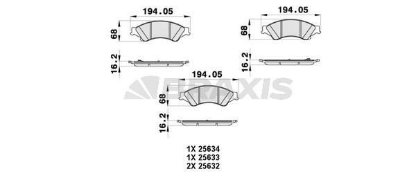 Braxis AB0442 Brake Pad Set, disc brake AB0442: Buy near me in Poland at 2407.PL - Good price!