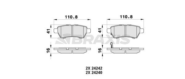 Braxis AB0417 Scheibenbremsbeläge, Set AB0417: Kaufen Sie zu einem guten Preis in Polen bei 2407.PL!