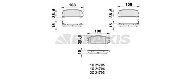 Braxis AB0412 Тормозные колодки дисковые, комплект AB0412: Купить в Польше - Отличная цена на 2407.PL!
