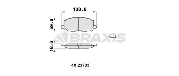 Braxis AB0408 Тормозные колодки дисковые, комплект AB0408: Отличная цена - Купить в Польше на 2407.PL!