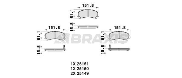 Braxis AB0400 Brake Pad Set, disc brake AB0400: Buy near me in Poland at 2407.PL - Good price!