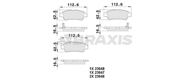 Braxis AB0393 Brake Pad Set, disc brake AB0393: Buy near me in Poland at 2407.PL - Good price!