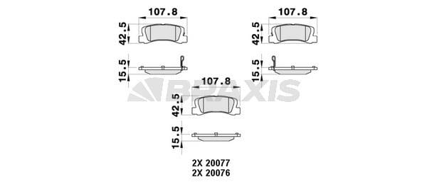 Braxis AB0373 Тормозные колодки дисковые, комплект AB0373: Купить в Польше - Отличная цена на 2407.PL!