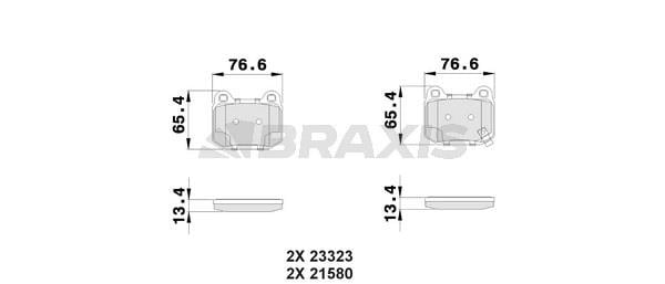 Braxis AB0369 Тормозные колодки дисковые, комплект AB0369: Отличная цена - Купить в Польше на 2407.PL!
