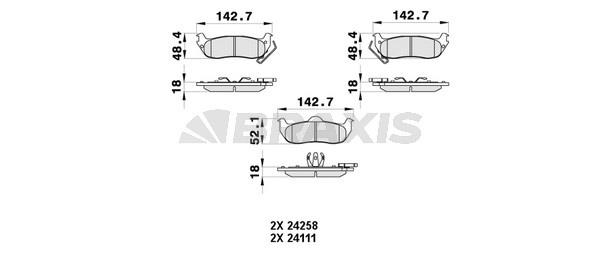 Braxis AB0366 Тормозные колодки дисковые, комплект AB0366: Отличная цена - Купить в Польше на 2407.PL!