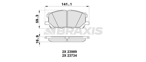 Braxis AB0344 Brake Pad Set, disc brake AB0344: Buy near me in Poland at 2407.PL - Good price!