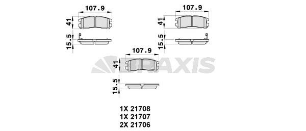 Braxis AB0337 Тормозные колодки дисковые, комплект AB0337: Отличная цена - Купить в Польше на 2407.PL!