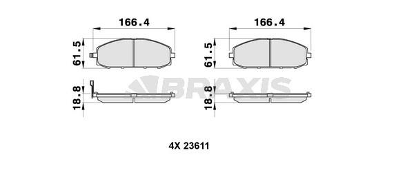 Braxis AB0316 Тормозные колодки дисковые, комплект AB0316: Отличная цена - Купить в Польше на 2407.PL!