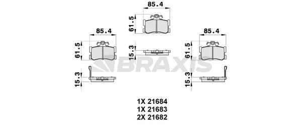 Braxis AB0309 Brake Pad Set, disc brake AB0309: Buy near me in Poland at 2407.PL - Good price!