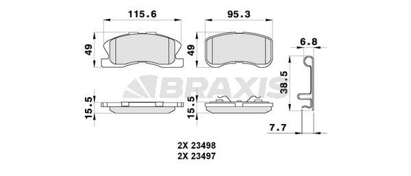 Braxis AB0290 Тормозные колодки дисковые, комплект AB0290: Купить в Польше - Отличная цена на 2407.PL!