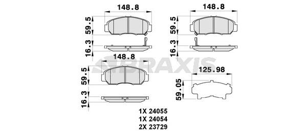 Braxis AB0286 Brake Pad Set, disc brake AB0286: Buy near me in Poland at 2407.PL - Good price!
