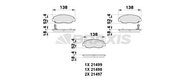 Braxis AB0273 Brake Pad Set, disc brake AB0273: Buy near me in Poland at 2407.PL - Good price!