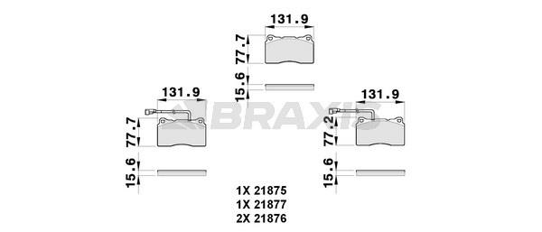 Braxis AB0261 Klocki hamulcowe, zestaw AB0261: Dobra cena w Polsce na 2407.PL - Kup Teraz!