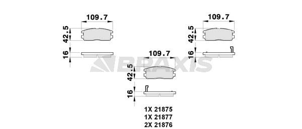 Braxis AB0260 Тормозные колодки дисковые, комплект AB0260: Отличная цена - Купить в Польше на 2407.PL!