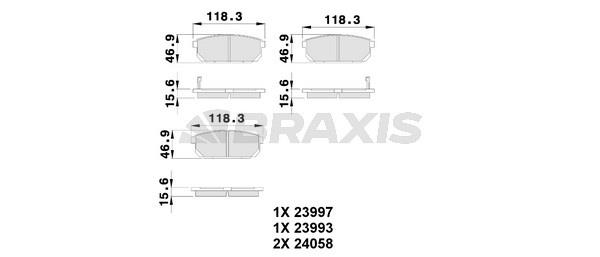 Braxis AB0241 Гальмівні колодки, комплект AB0241: Купити у Польщі - Добра ціна на 2407.PL!