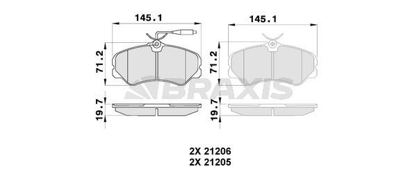 Braxis AB0235 Тормозные колодки дисковые, комплект AB0235: Отличная цена - Купить в Польше на 2407.PL!