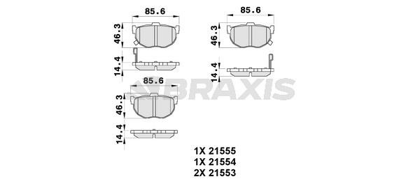 Braxis AB0234 Brake Pad Set, disc brake AB0234: Buy near me in Poland at 2407.PL - Good price!