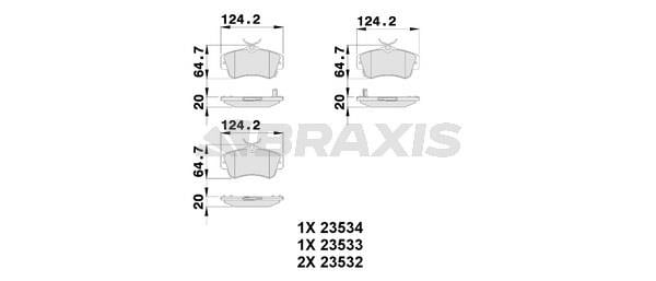 Braxis AB0220 Brake Pad Set, disc brake AB0220: Buy near me in Poland at 2407.PL - Good price!
