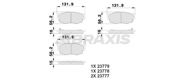 Braxis AB0209 Brake Pad Set, disc brake AB0209: Buy near me in Poland at 2407.PL - Good price!