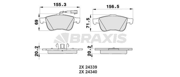 Braxis AB0189 Тормозные колодки дисковые, комплект AB0189: Отличная цена - Купить в Польше на 2407.PL!