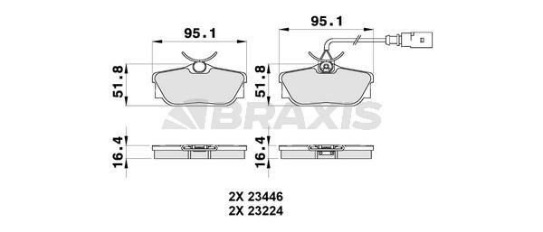 Braxis AB0184 Brake Pad Set, disc brake AB0184: Buy near me in Poland at 2407.PL - Good price!
