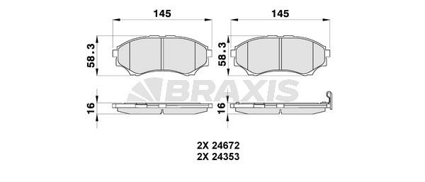 Braxis AB0178 Klocki hamulcowe, zestaw AB0178: Dobra cena w Polsce na 2407.PL - Kup Teraz!