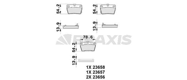 Braxis AB0176 Brake Pad Set, disc brake AB0176: Buy near me in Poland at 2407.PL - Good price!