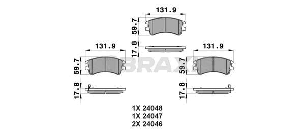 Braxis AB0145 Тормозные колодки дисковые, комплект AB0145: Отличная цена - Купить в Польше на 2407.PL!