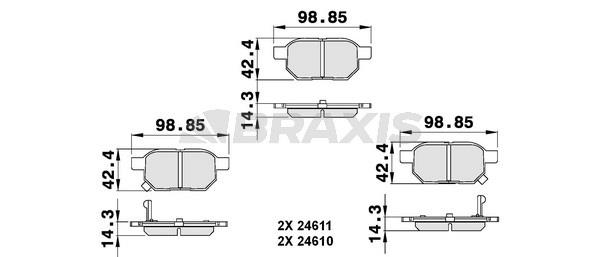 Braxis AB0138 Тормозные колодки дисковые, комплект AB0138: Отличная цена - Купить в Польше на 2407.PL!