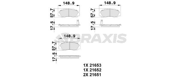 Braxis AB0122 Тормозные колодки дисковые, комплект AB0122: Отличная цена - Купить в Польше на 2407.PL!