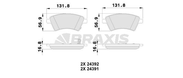 Braxis AB0121 Тормозные колодки дисковые, комплект AB0121: Отличная цена - Купить в Польше на 2407.PL!