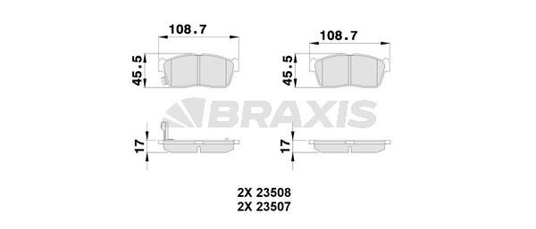 Braxis AB0117 Тормозные колодки дисковые, комплект AB0117: Отличная цена - Купить в Польше на 2407.PL!