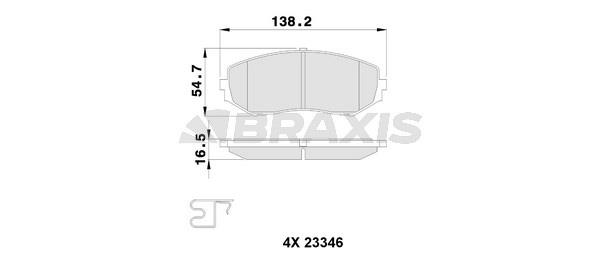 Braxis AB0110 Brake Pad Set, disc brake AB0110: Buy near me in Poland at 2407.PL - Good price!