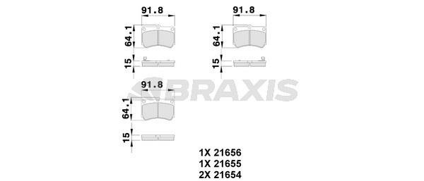 Braxis AB0105 Тормозные колодки дисковые, комплект AB0105: Отличная цена - Купить в Польше на 2407.PL!