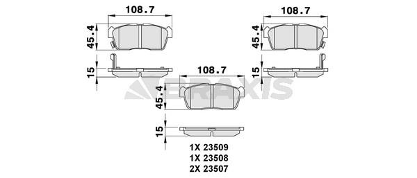 Braxis AB0095 Тормозные колодки дисковые, комплект AB0095: Отличная цена - Купить в Польше на 2407.PL!