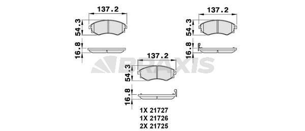 Braxis AB0093 Brake Pad Set, disc brake AB0093: Buy near me in Poland at 2407.PL - Good price!