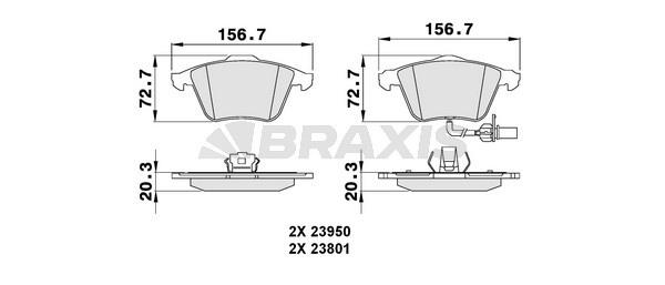 Braxis AB0087 Тормозные колодки дисковые, комплект AB0087: Отличная цена - Купить в Польше на 2407.PL!