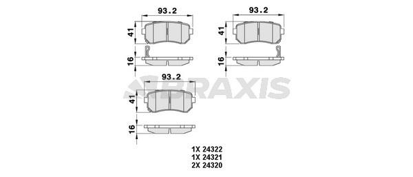 Braxis AB0065 Тормозные колодки дисковые, комплект AB0065: Отличная цена - Купить в Польше на 2407.PL!