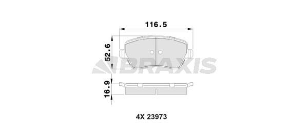 Braxis AB0006 Brake Pad Set, disc brake AB0006: Buy near me in Poland at 2407.PL - Good price!