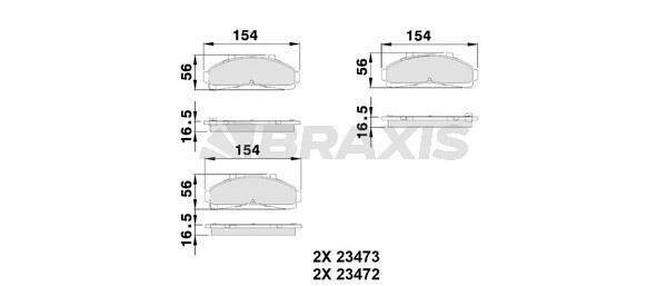 Braxis AA0502 Brake Pad Set, disc brake AA0502: Buy near me in Poland at 2407.PL - Good price!