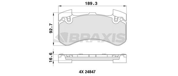 Braxis AA0420 Тормозные колодки дисковые, комплект AA0420: Купить в Польше - Отличная цена на 2407.PL!