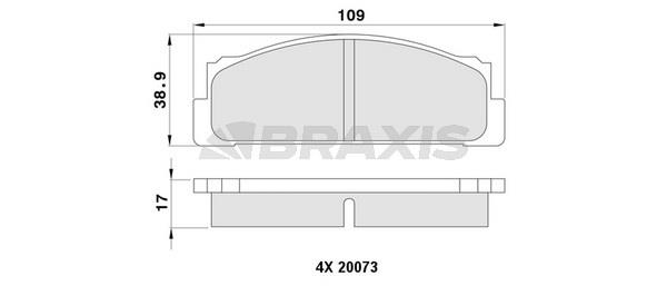 Braxis AA0401 Тормозные колодки дисковые, комплект AA0401: Отличная цена - Купить в Польше на 2407.PL!