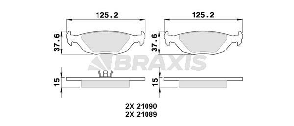 Braxis AA0344 Тормозные колодки дисковые, комплект AA0344: Отличная цена - Купить в Польше на 2407.PL!
