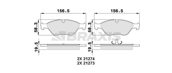Braxis AA0336 Тормозные колодки дисковые, комплект AA0336: Отличная цена - Купить в Польше на 2407.PL!